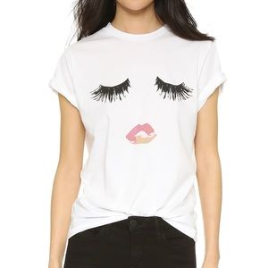 Sincerely Jules Lips and Lashes Tee Medium Revolve